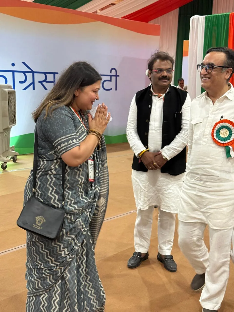 Dr. Shivanand Hulyalkar with Smt. Supriya Shrinate at a Congress event